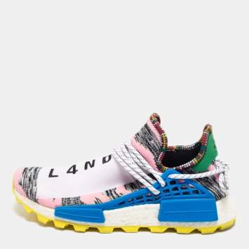 Pre Owned Pharrell Williams x Adidas Multicolor Fabric Solar HU NMD Solar Pack - M0TH3R Sneakers Size 41 1/3