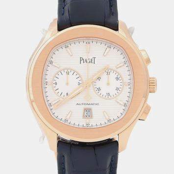 Pre Owned Piaget Polo G0A43011 Automatic Chronograph Rose Gold Men's Wristwatch 42.5mm
