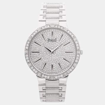 مملوكة مسبقًا Piaget Dancer G0A34054 Silver 18K White Gold, Diamond Manual Winding Men's Watches 38mm
