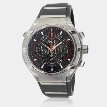 Piaget Black Stainless Steel Titanium Polo FortyFive GOA34002 Automatic Men's Wristwatch 45 mm