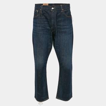 Pre Owned Polo Ralph Lauren Blue Denim Hampton Relax Fit Straight Jeans XXL Waist 38"
