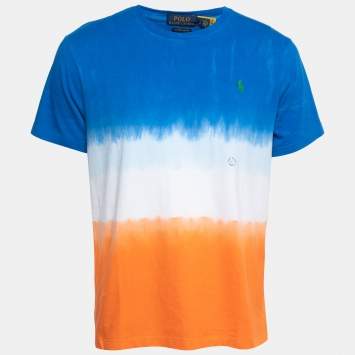 Pre Owned Polo Ralph Lauren Multicolor Tye-Dye Print Cotton T-Shirt L