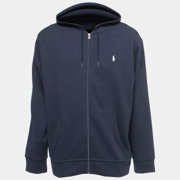 Pre Owned Polo Ralph Lauren Navy Blue Zip-Up Hoodie XL