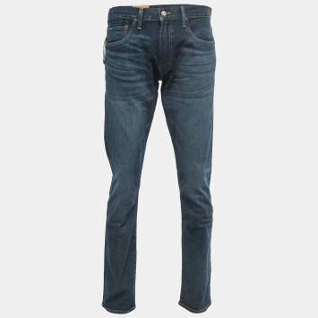 Pre Owned Polo Ralph Lauren Navy Blue Denim Varick Slim Straight Jeans L