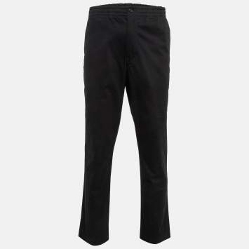 Pre Owned Polo Ralph Lauren Black Cotton Trousers L