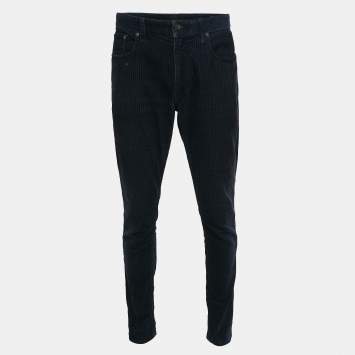 Pre Owned Polo Ralph Lauren Navy Blue Corduroy Trousers L