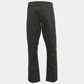 Pre Owned Polo Ralph Lauren Black Cotton Selvedge Chino Straight Fit Pants XXL
