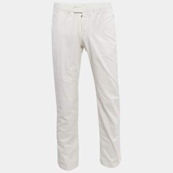 Pre Owned Polo Ralph Lauren White Preppy Fit Tailored Pants S