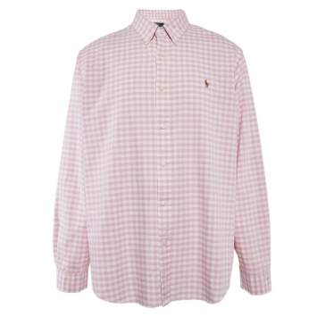 Pre Owned Polo Ralph Lauren Pink Gingham Cotton Button Down Shirt XXL