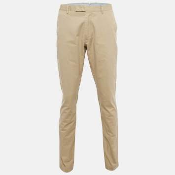 Pre Owned Polo Ralph Lauren Beige Gabardine Formal Trousers XL