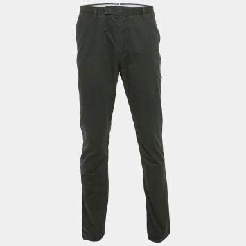 Pre Owned Polo Ralph Lauren Black Gabardine Trousers XL
