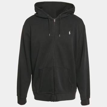 Pre Owned Polo Ralph Lauren Blue Knit Zip-Up Hoodie XXL