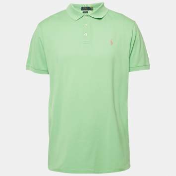 Pre Owned Ralph Lauren Green Cotton Pique Polo T-Shirt XL