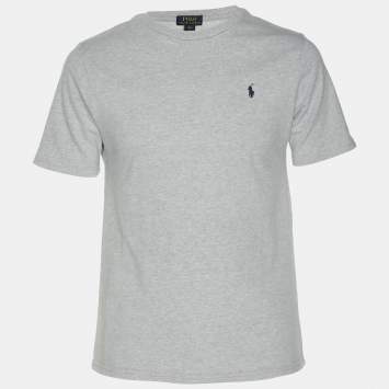 Pre Owned Polo Ralph Lauren Grey Jersey T-Shirt L