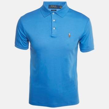 Polo Ralph Lauren Blue Jersey Slim Fit Polo T-Shirt L