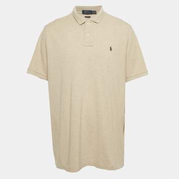 Pre Owned Polo Ralph Lauren Logo Embroidered Cotton Classic Fit Polo T-Shirt XXL  