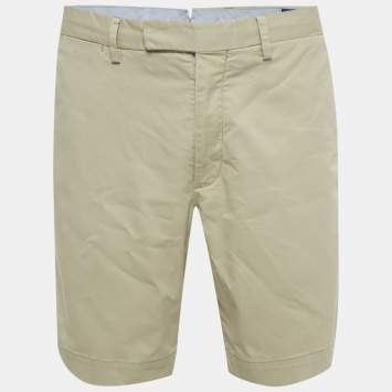 Pre Owned Polo Ralph Lauren Beige Cotton Stretch Slim Fit Shorts M  