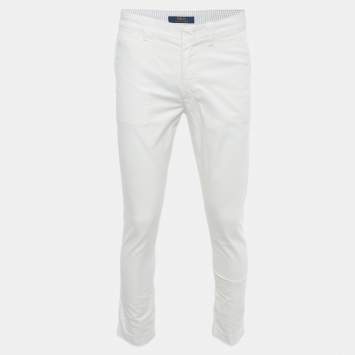 مملوكة مسبقًا Polo Ralph Lauren White Cotton Chino Trousers M