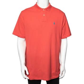 مملوكة مسبقًا Polo Ralph Lauren Pink Cotton Pique Classic Fit Polo T-Shirt XL