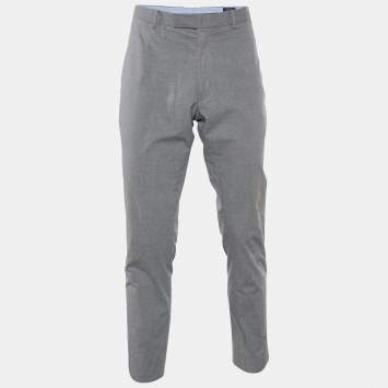 Pre Owned Polo Ralph Lauren Grey Cotton Slim Fit Pants XL