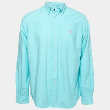 Pre Owned Polo Ralph Lauren Blue Cotton Full Sleeve Shirt L