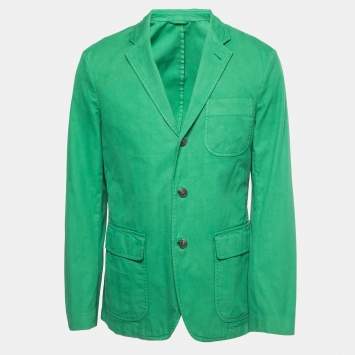 Pre Owned Polo Ralph Lauren Green Cotton Single Breasted Sport Jacket XL