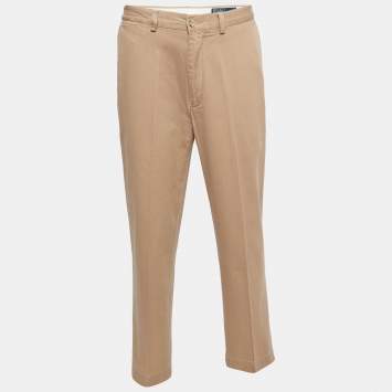 Pre Owned Polo Ralph Lauren Beige Cotton Chino Trousers L