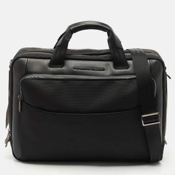 Porsche Design Black Nylon Medium Roadster Briefcase