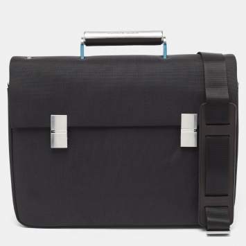 Pre Owned Porsche Design Black Nylon Roadster 3.0 Briefcase