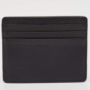 Pre Owned Porsche Design Black Leather Card Holder