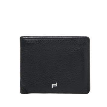 Pre Owned Porsche Design Navy Blue Grained Leather Bifold Wallet