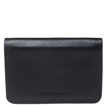 Pre Owned Porsche Design Black Leather Seamless Bifold Wallet