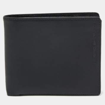 Pre Owned Porsche Design Black Leather P3300 Bifold Wallet