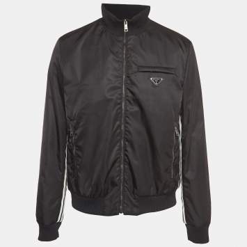 Pre Owned Prada X Adidas Black Re-Nylon Track Jacket XL