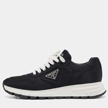 Pre Owned Prada Black Nylon Prax 01 Sneakers Size 44.5