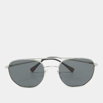 Pre Owned Prada Sport Black/Silver SPS 565 Square Sunglasses