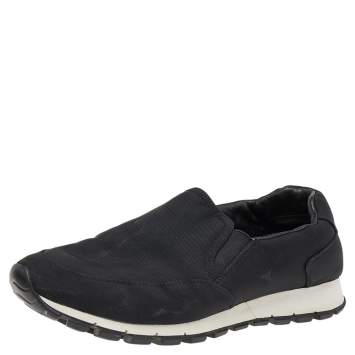 Pre Owned Prada Sport Black Nylon Slip on Sneakers Size 40.5