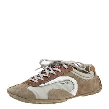 Pre Owned Prada Sport Multicolor Leather And Nylon Low Top Sneakers Size 41