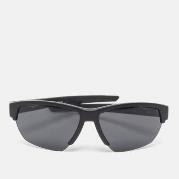 Pre Owned Prada Black SPS03Y Linea Rossa Shield Sunglasses