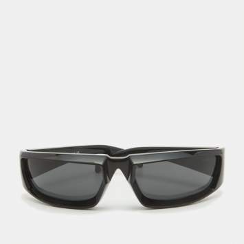 Pre Owned Prada Black SPR25Y Runaway Shield Sunglasses