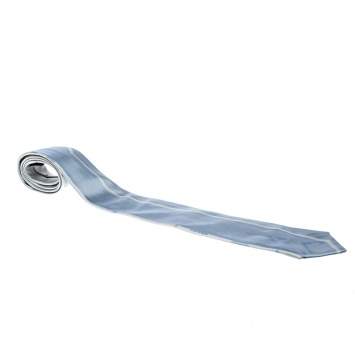 Pre Owned Prada Grey and Blue Printed Silk Traditional Tie