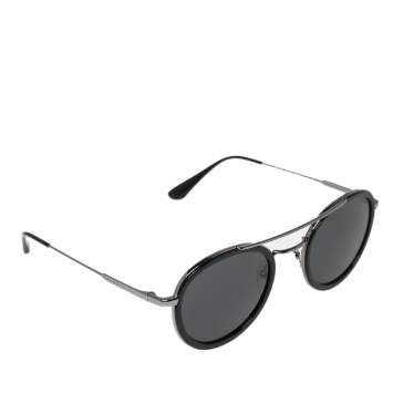 Pre Owned Prada Black Acetate SPR56X Game Sunglasses