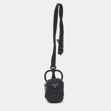 Pre Owned Prada Black Re-Nylon Smartphone Case