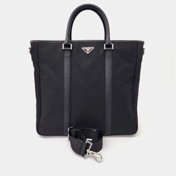 Prada Black Fabric Fabric Tote Bag