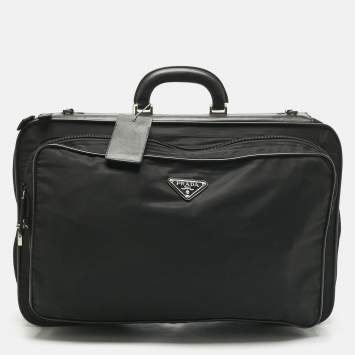 Pre Owned Prada Black Nylon Travel Garment Bag