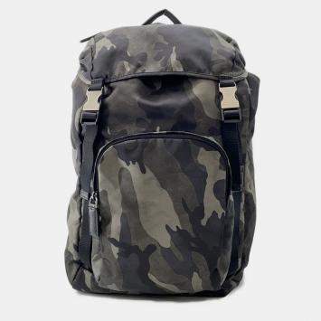 Pre Owned Prada Camouflage Backpack Khaki/Black Nylon