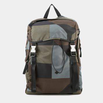 Pre Owned Prada Backpack Khaki/Multicolor Nylon