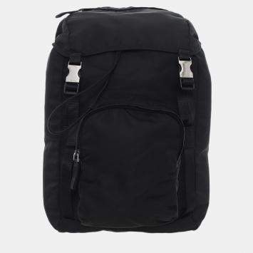 Pre Owned Prada Montagna Double Buckle Nylon Backpack