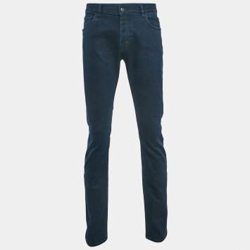 Prada Navy Blue Denim Regular Fit Jeans L Waist 34"