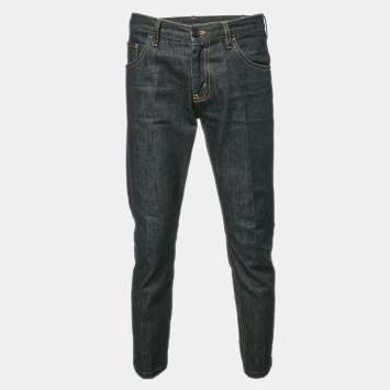 Prada Navy Blue  Denim Regular Fit Jeans L Waist 34"